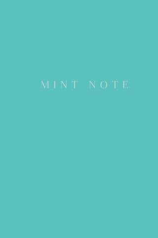 Mint Note. A stylish notebook with mint-colored pages.