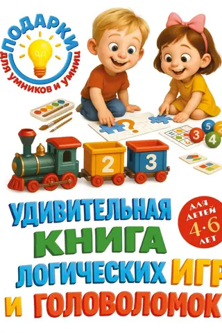 Lieliska loģikas spēļu un mīklu grāmata bērniem vecumā no 4 līdz 6 gadiem