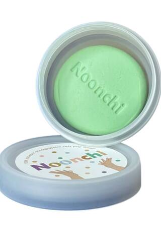 Eco-friendly Noonchi plasticine. Mint soft neon green