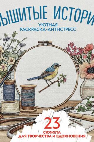 Уютная раскраска-антистресс. Вышитые истории. 23 сюжета для творчества и вдохновения