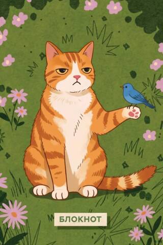 Блокнот с котом. Терплю как могу