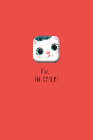 Открытка. Кис, ты супер! Мордочка кота