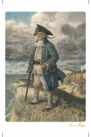 Postcard. Treasure Island. Old Pirate