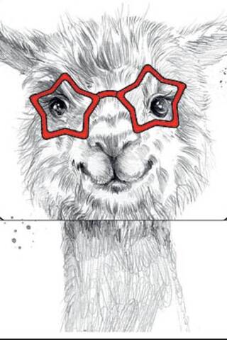 Naudas aploksne. Lama ar brillēm.