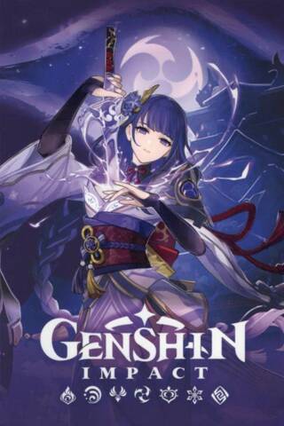 Genshin Impact dienas plānotājs ar uzlīmēm