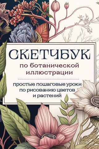Botānisko ilustrāciju skicēšanas burtnīca: vienkāršas, soli pa solim sniegtas ziedu un augu zīmēšanas pamācības