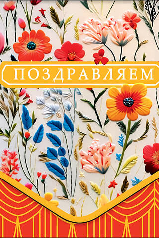 Money envelope. Congratulations. Wildflowers.