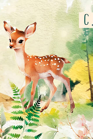 Money envelope. Happy Birthday! Forest animals.