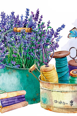 Money envelope. Happy Birthday! Handicrafts and lavender.