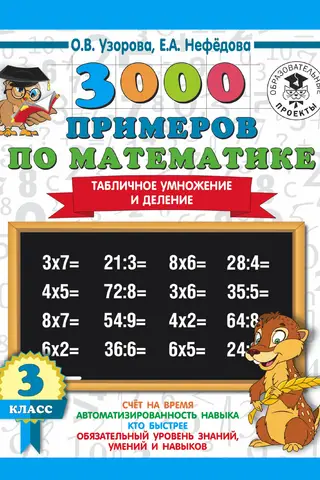 3000 Math Examples. 3rd Grade. Multiplication and Division Tables.