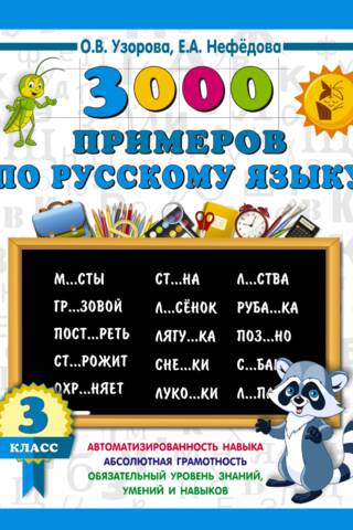 3000 examples in Russian. 3rd grade