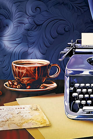 Money envelope. On your birthday. Typewriter.