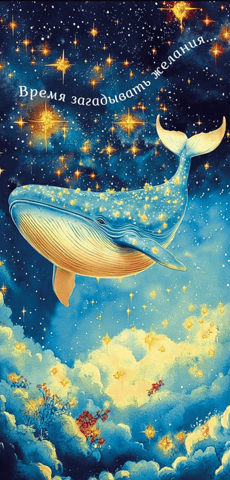 Money envelope. Time to make a wish... Whale