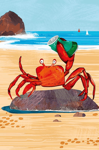 Postcard. Crab