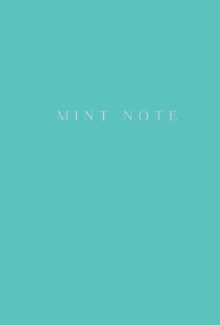 Mint Note. A stylish notebook with mint-colored pages.