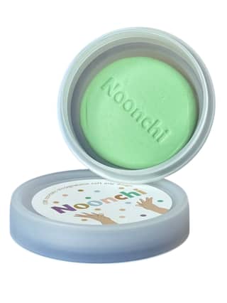 Eco-friendly Noonchi plasticine. Mint soft neon green