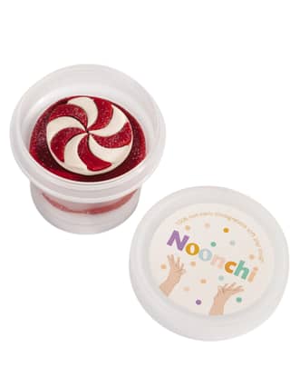 Eco-friendly Noonchi play dough. Hollywood red candy cane.