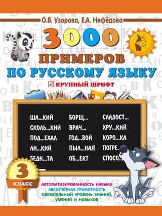 3000 examples in Russian. 3rd grade