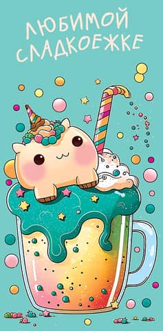 Money envelope. For my sweet tooth. Unicorn cocktail.