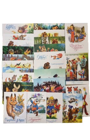 A set of 24 postcards. Favorite holidays.