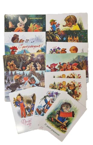 A set of 13 postcards. Congratulations from the bottom of our hearts!