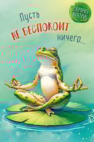 Открытка. Пусть не беспокоит ничего…