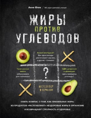 Жиры против углеводов. Книга-компас о том, как правильные
  жиры из продуктов «расплавляют» нездоровые жиры в организме и возвращают
  стройность и здоровье