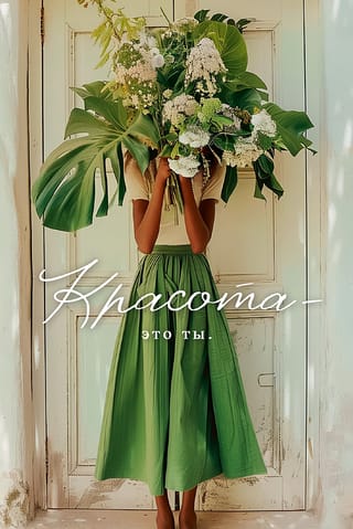 Открытка.  Красота - это ты