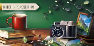 Конверт для денег. В День Рождения. Фотоаппарат