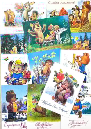 Набор из 12 открыток. Весенние поздравления