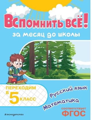 Вспомнить всё! За месяц до школы. Переходим в 5 класс. Математика и русский язык