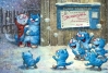 Открытка. Синие коты. Эммануэль