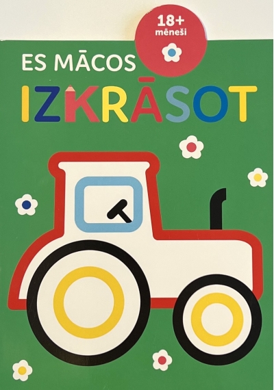 Es mācos izkrāsot.  "Traktors". Раскраска