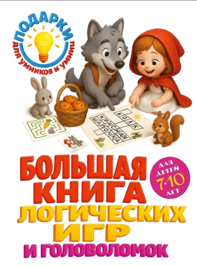 Большая книга логических игр и головоломок: для детей 7-10 лет