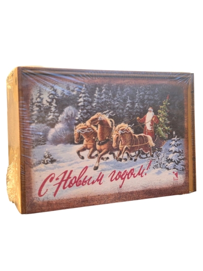 С Новым годом! Флажки деревянные на елку