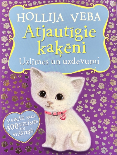 Atjautīgie kaķeni.  Uzlīmes uzdevumi. Задания с наклейками