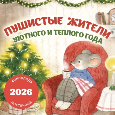Пушистые жители. Уютного и теплого года. Календарь настенный на 2026 год