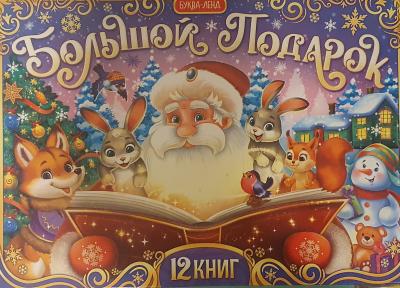 Большой подарок. Новогодний набор из 12 книг в подарочной коробке с пазлами