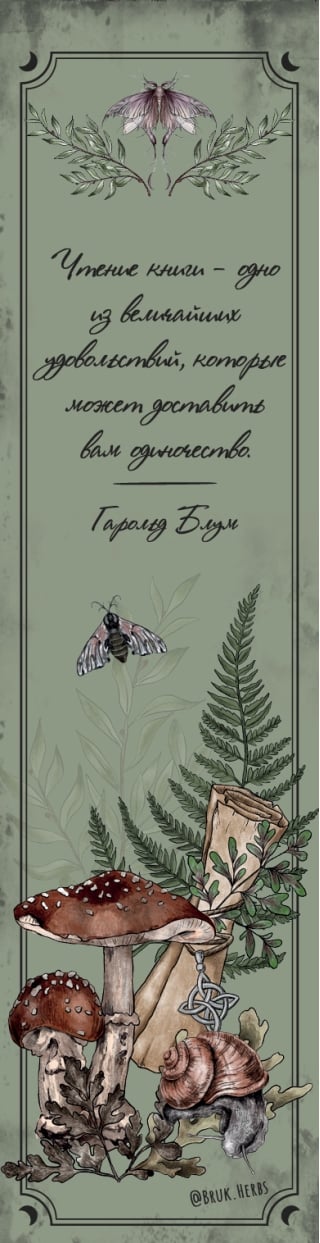 Закладка с резинкой. Грибы