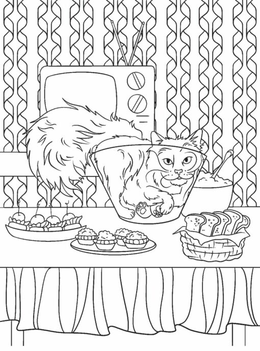 Life is not the same without a cat! "Fluffy" anti-stress coloring book for creativity and inspiration
