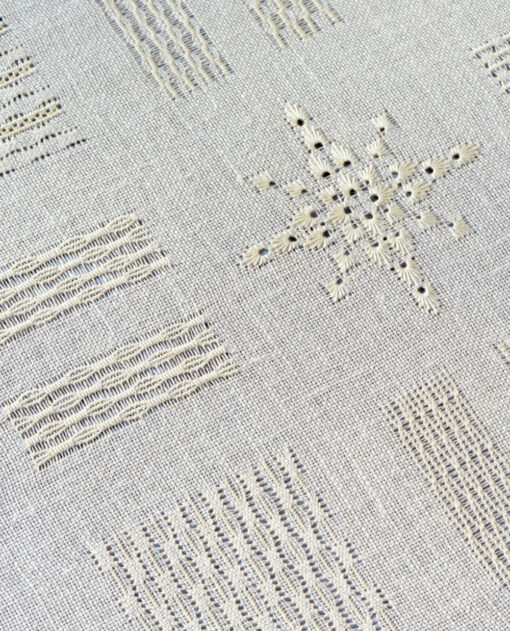 Openwork embroidery with tightened threads. Over 140 embroidery patterns without cutting or pulling threads