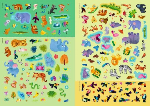 600 stickers. Jungle and savannah