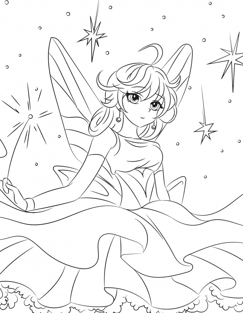 Anime coloring page free and online coloring