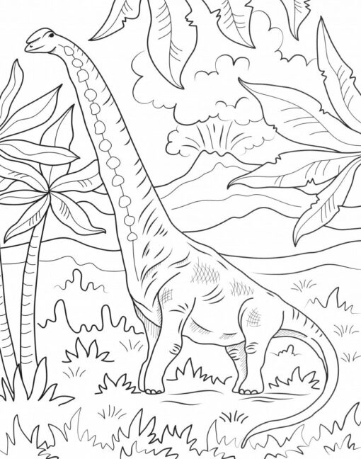 Раскраска 100 динозавров